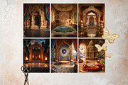 Hindu Mythology Temple Backdrops, a Decorative Illustration by ThatsDesignArt (Thumbnail 9 of 14)