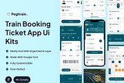 Pegitrain - Train Booking Ticket App, an UI Kit Template by Minialis (Thumbnail 1 of 6)