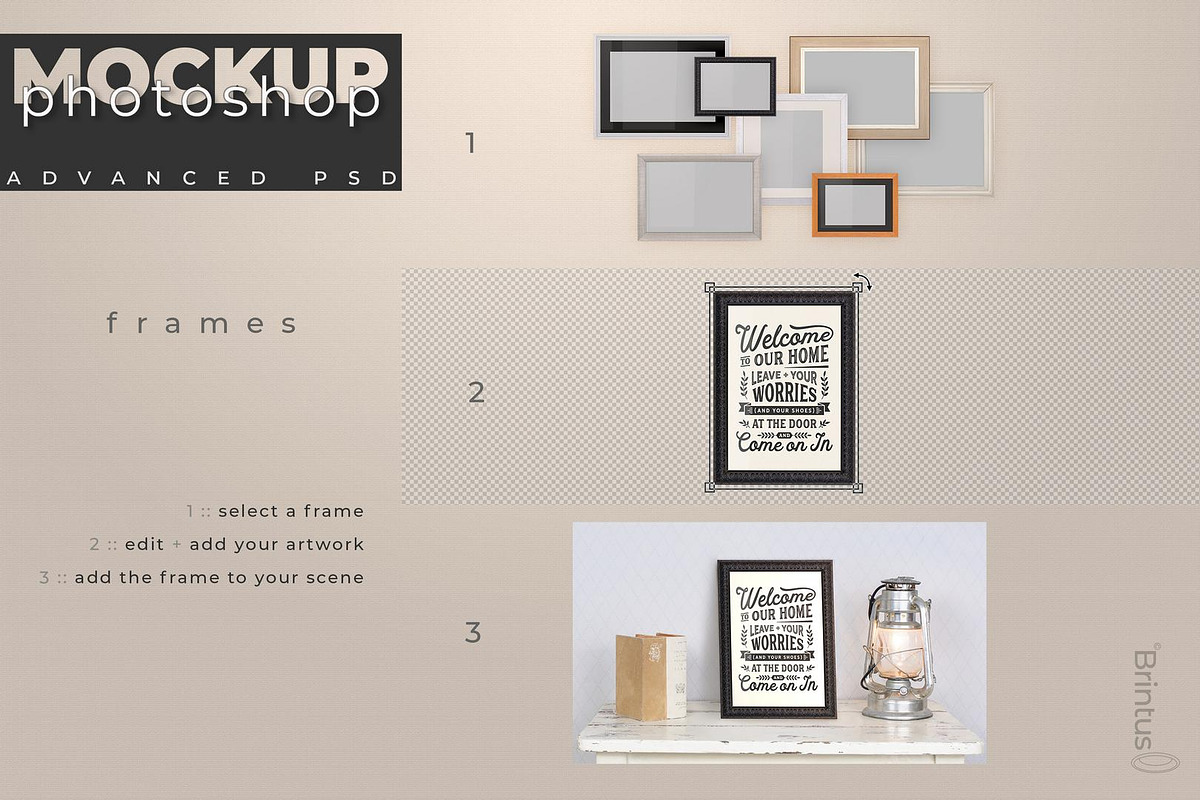 Frame Mockup | 7 PSD frames preview 3