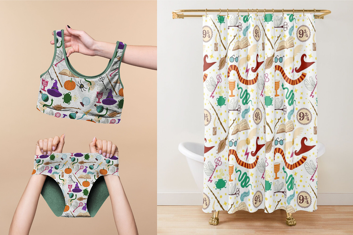 School of Witches and Magic Patterns, a Pattern Graphic by Michiru13 (Photo 5 of 30)