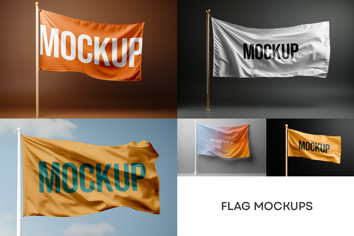 Flag Mockup, a Merchandise Mockup by dpi (Photo 1 of 6)