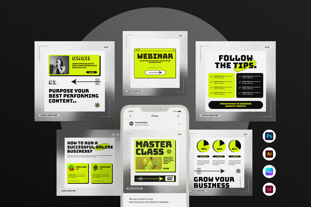 Social Media Post Template, a Social Media Template by E-Type (Photo 1 of 3)