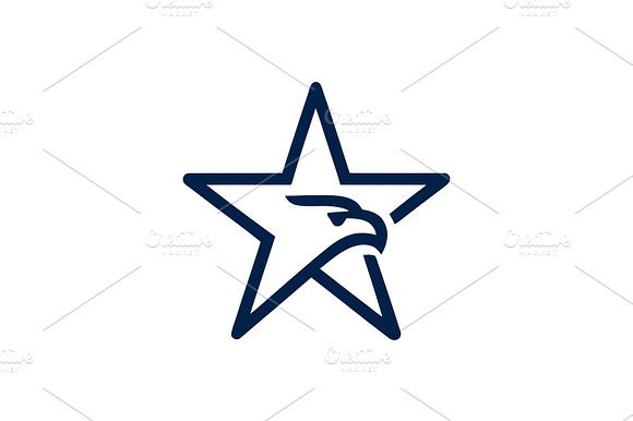 Eagle star vector graphic design preview 2