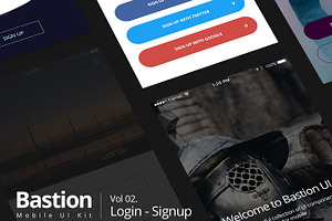 Bastion Mobile UI Kit_02Login-Signup