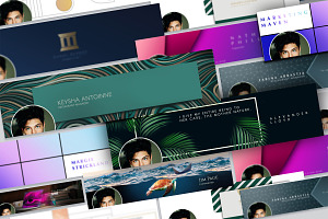 11 Linkedin Banner Template, Bundle