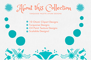 Turquoise Otomi Clipart Collection, an Animal Illustration by Minky Moo Creations (Thumbnail 2 of 10)
