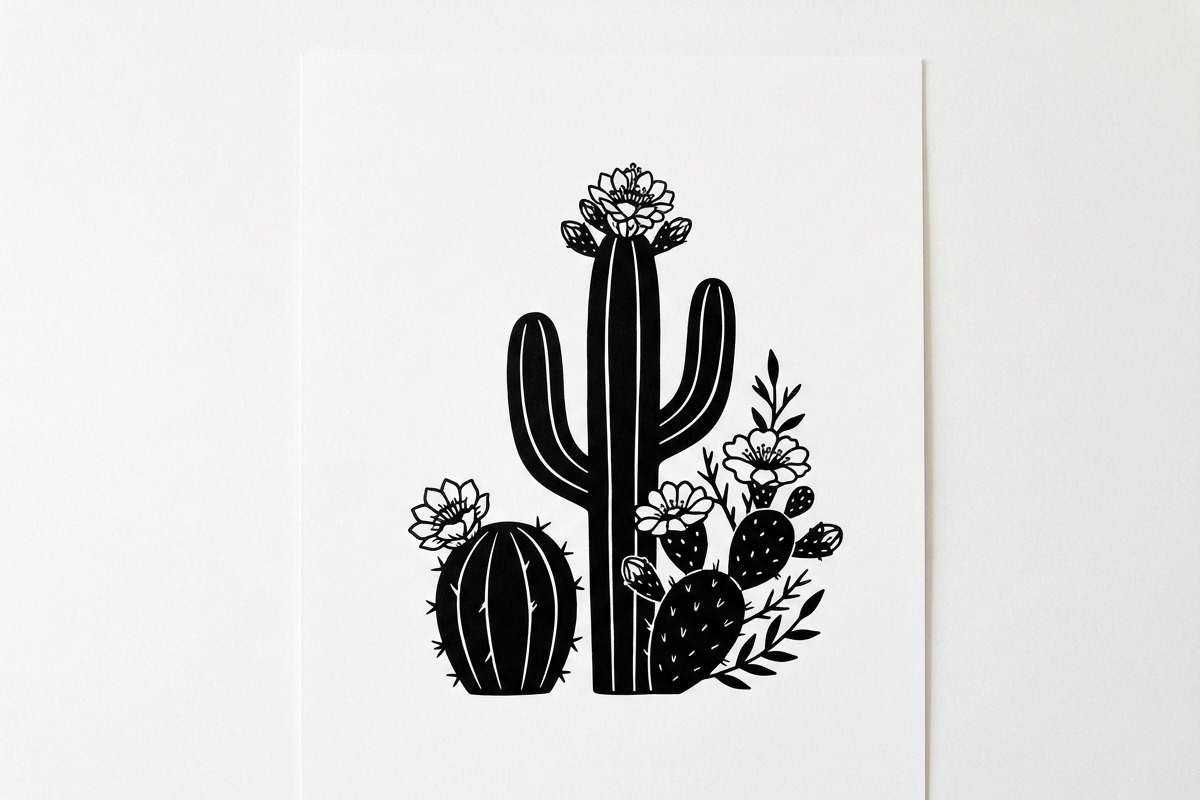 60 Desert Cactus Floral Silhouette, a Seasonal Illustration by Amazin_art (Photo 31 of 34)