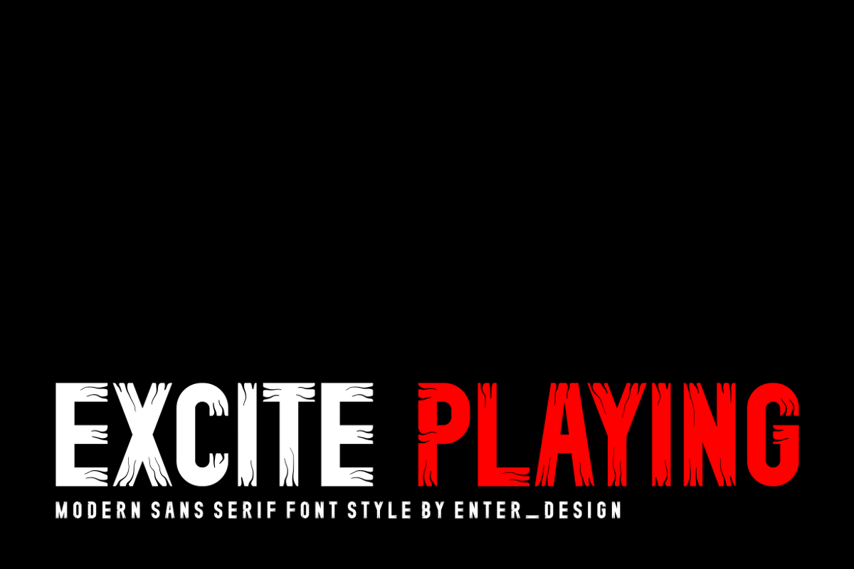 Excite Playing Font, a Sans Serif Font by albert_kalingga (Photo 3 of 6)