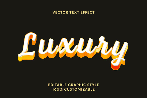Gold Elegant 3D Script Text Effect preview 3