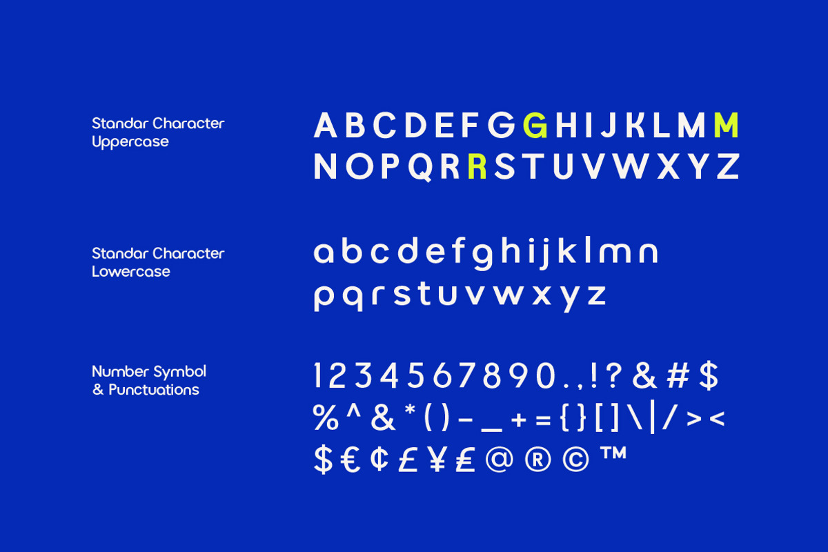 Gucina Geometric Font Family, a Sans Serif Font by Yukita Creative (Photo 10 of 11)