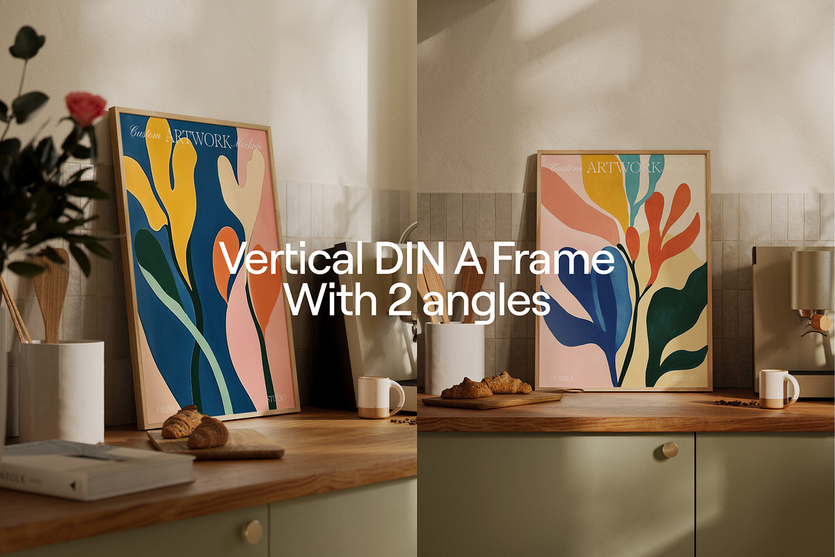 9x Kitchen Frame Mockups Bundle, a Household Mockup by Ombra Studio (Photo 3 of 7)