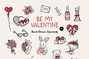 BE MY VALENTINE romantic line art, a Decorative Illustration by long summer (Thumbnail 3 of 14)