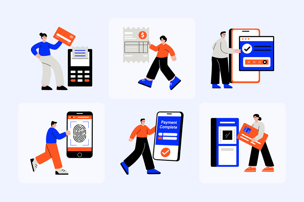 Credit Card Illustration Art Set, a Finance Illustration by Creative Stall (Photo 5 of 9)