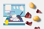 Dirty kitchenware, an Object Illustration by Good Studio (Thumbnail 4 of 4)