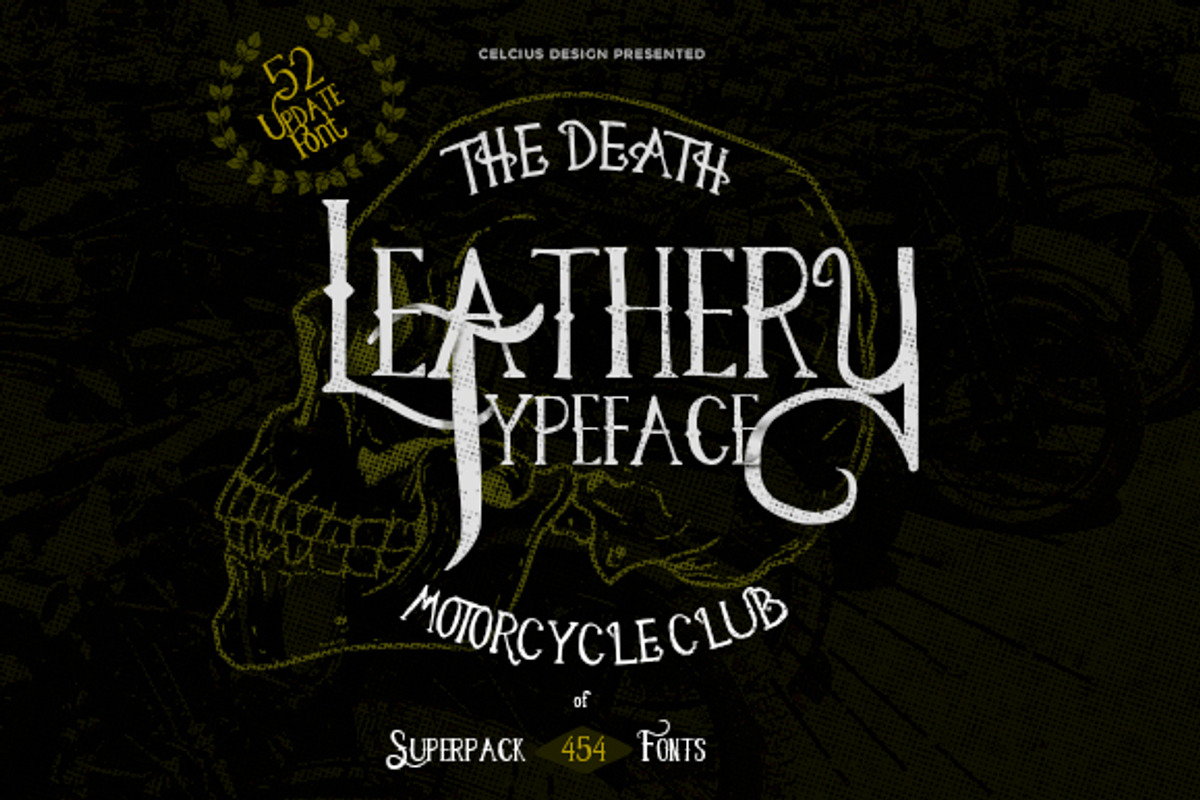 Leathery Typeface, a Font by Fortunes Co (Photo 1 of 5)