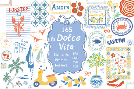 Italian Dolce Vita clipart & posters