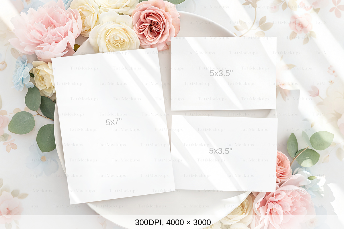 Elegant Floral Stationery Mockup, a Product Mockup by TatiMockup (Photo 2 of 4)