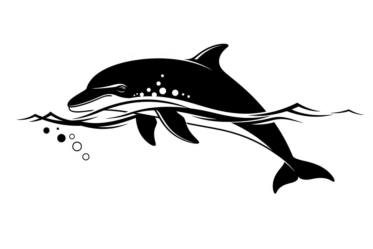 Dolphin Jumping Silhouette Vector, an Illustration by Designs_River (Photo 19 of 51)