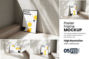 Poster Frame Mockup, a Product Mockup by bimockup