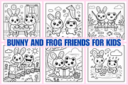 Bunny And Frog Friends For Kids, an Animal Illustration by Coco Bloom (Thumbnail 1 of 3)