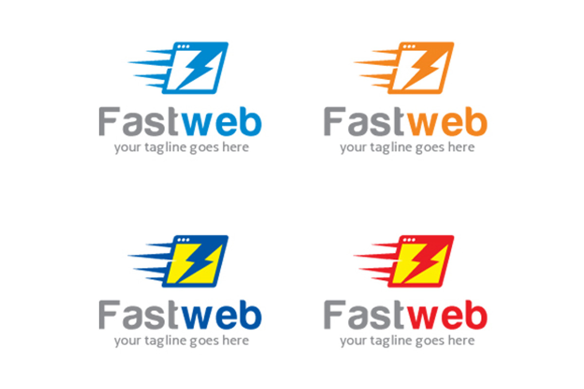 Fast Web Logo, a Branding & Logo Template by gunaonedesign