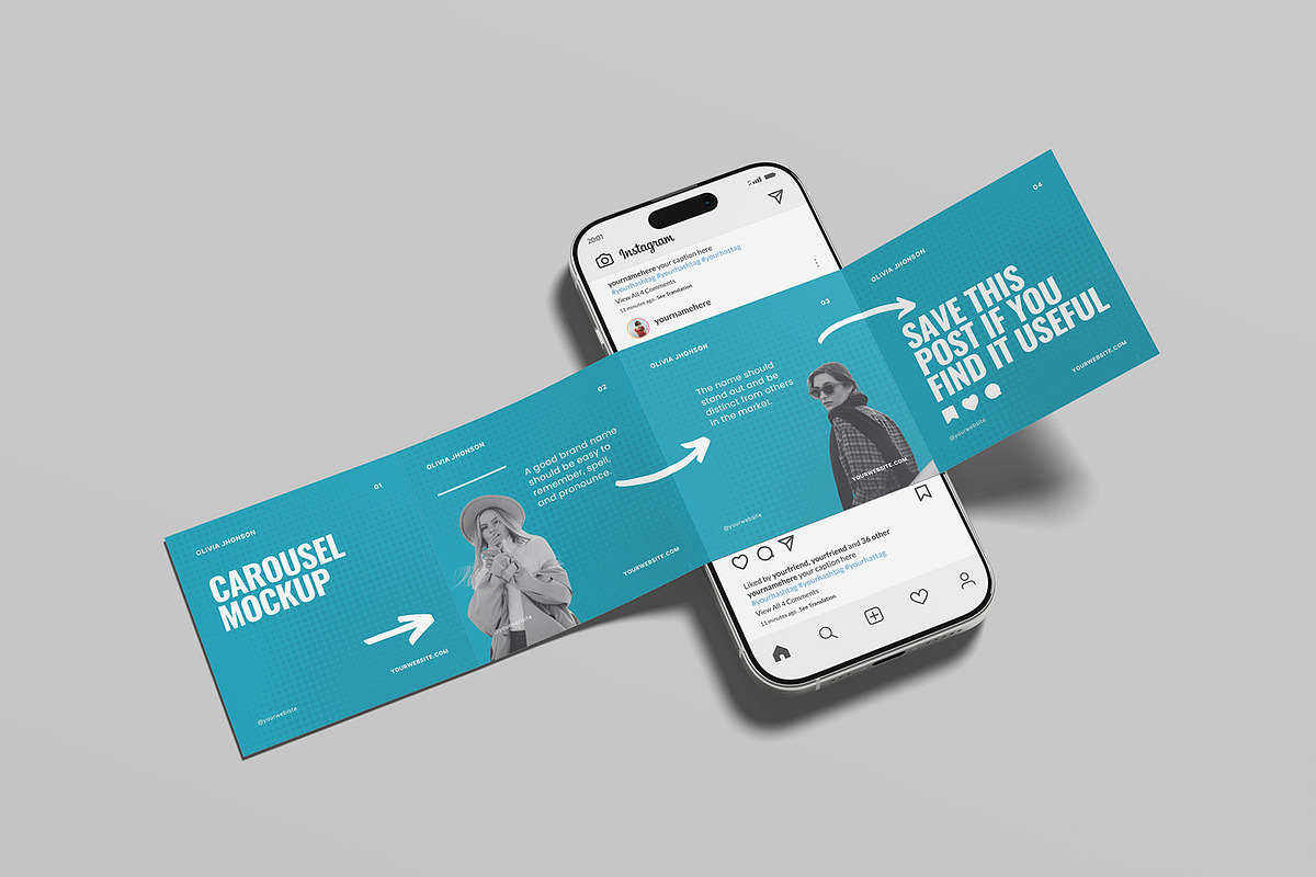 Carousel Mockup, a Device Mockup by ZifaraDesign (Photo 2 of 5)