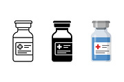 Medical Vial Bottle Vector Set, an Object Graphic by Artonix (Thumbnail 2 of 3)