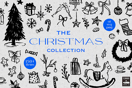 Christmas Holiday Handmade Sketch, a Seasonal Illustration by Eldorado Design Co.