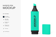 Highlighter Marker Pen Mockup, a Pens & Pencil Mockup by graphypix (Thumbnail 3 of 5)
