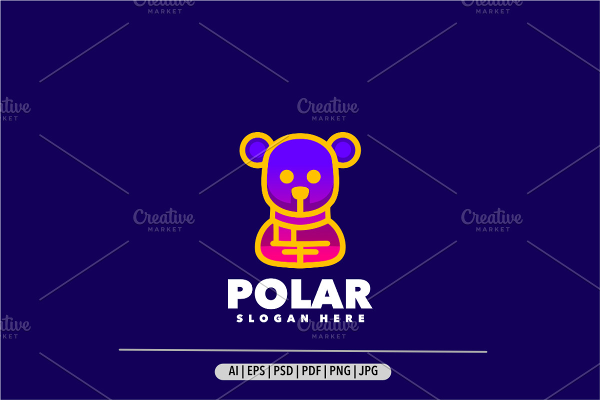 Polar bear gradient, a Templates & Theme by Bayuktx