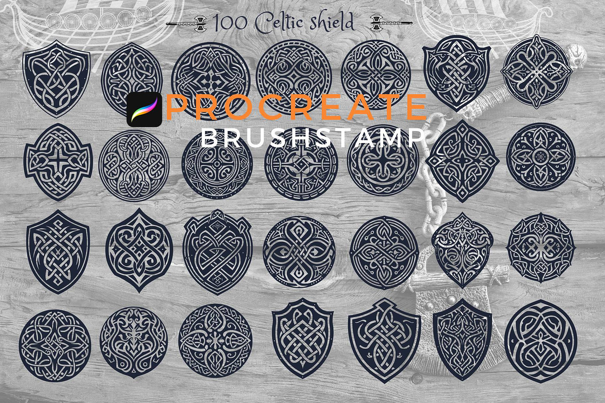 100 celtic knot viking brushstamp, a Brush Add-On by TaKong Magics (Photo 1 of 5)