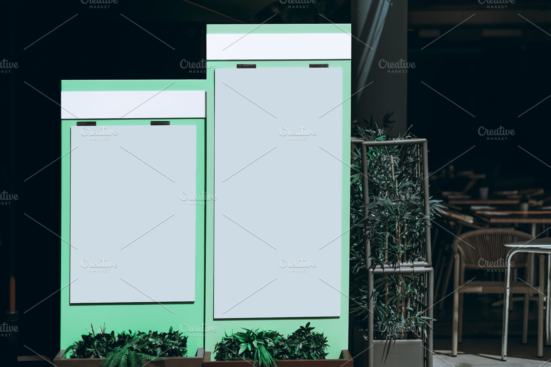 Outdoor Restaurant Menu Mockup, a Business Photo by SkyNext