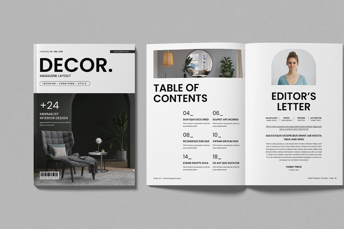 Interior Magazine Layout Template preview 2
