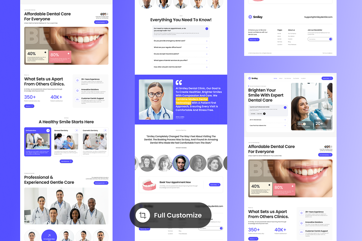 Smiley - Dental Clinic Landing Page preview 3
