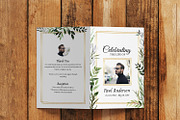 Greenery Funeral Program Template, a Brochure Template by SmmrDesign (Thumbnail 4 of 4)