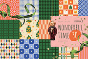 Wonderful Time. Seamless Patterns, a Pattern Graphic by oxygen_8 (Thumbnail 1 of 9)