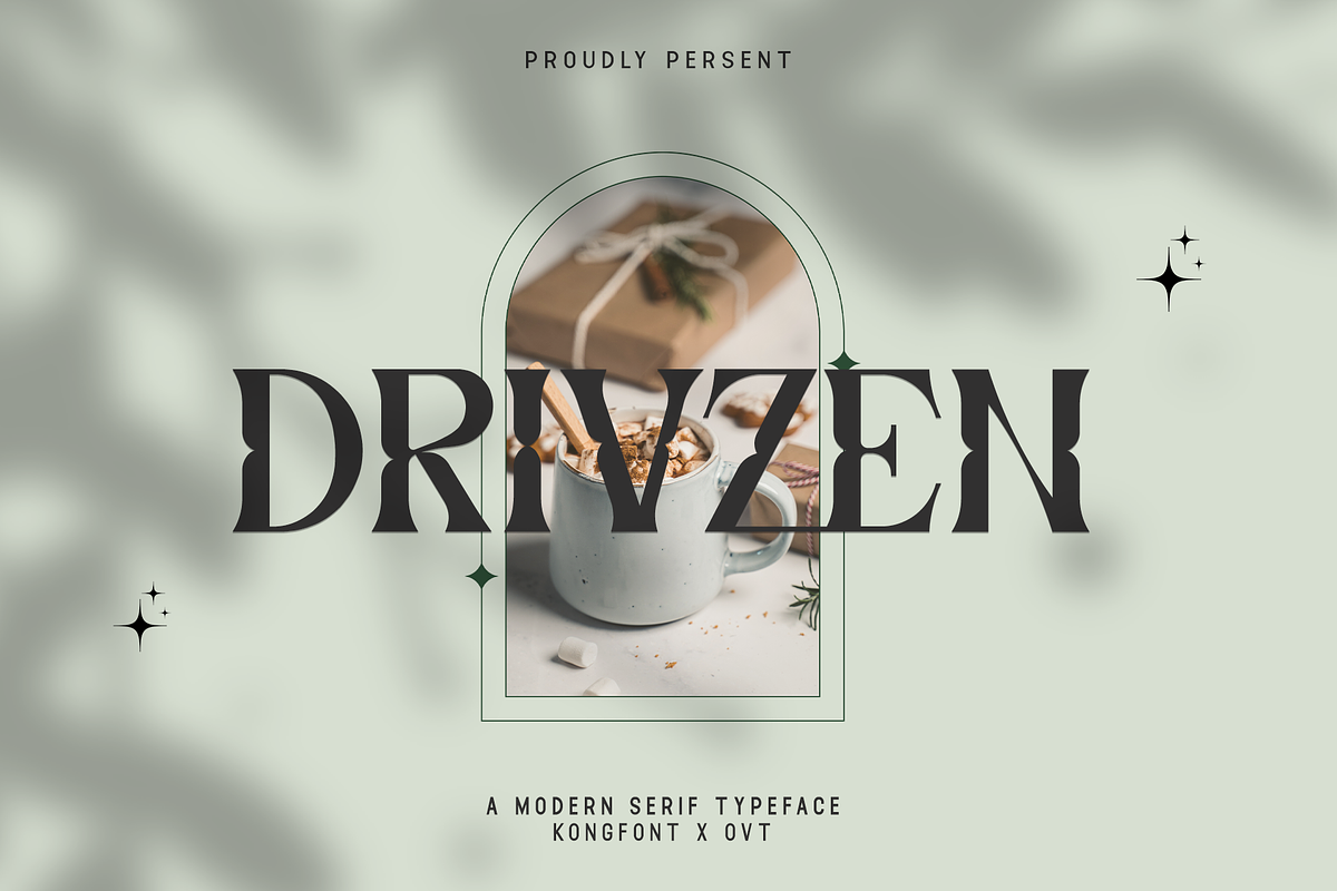 Drivzen - Modern Serif Typeface, a Serif Font by overlaytemplates (Photo 1 of 5)