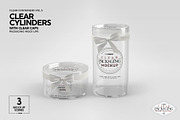 Clear Cylinders Clear Caps Mockups, a Packaging Mockup by INCDesign (Thumbnail 11 of 14)