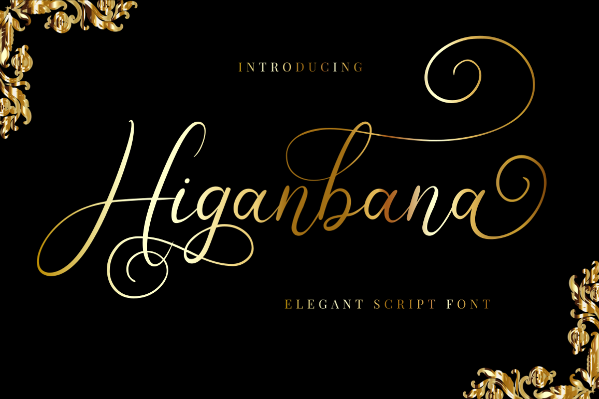 Higanbana | Elegant Script Font, a Script Font by Rissyletter Studio (Photo 1 of 11)