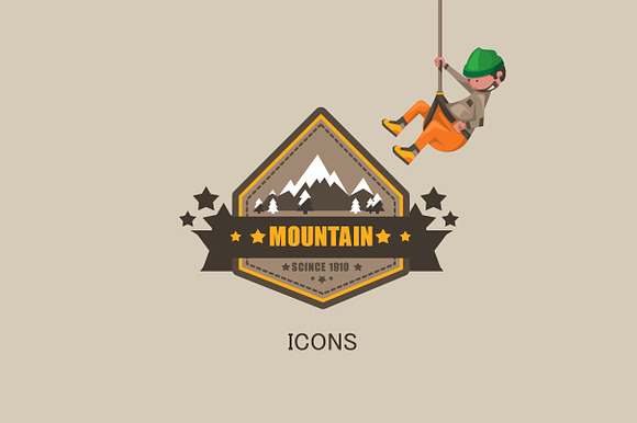Mountain And Camping Info Graphic
