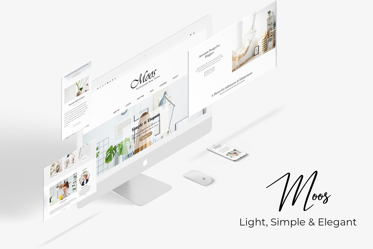 Moos Simple Elegant Blogging Theme, a WordPress Template by Brickthemes (Photo 1 of 5)