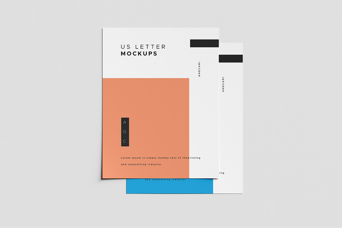 US Letter Flyer Mockup, a Print Template by AlkStudio (Photo 2 of 13)