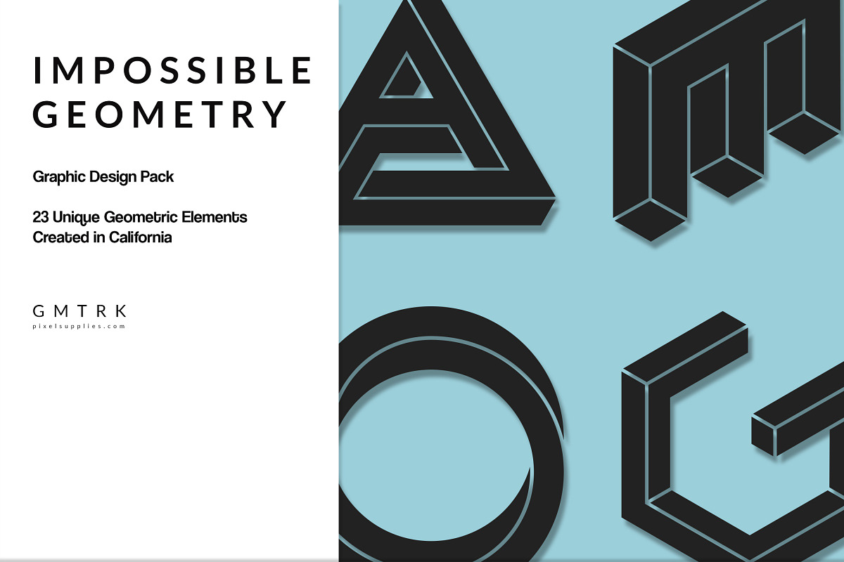 Impossible Geometry Design Kit, an Object Graphic by Pixel Supplies (Photo 1 of 5)