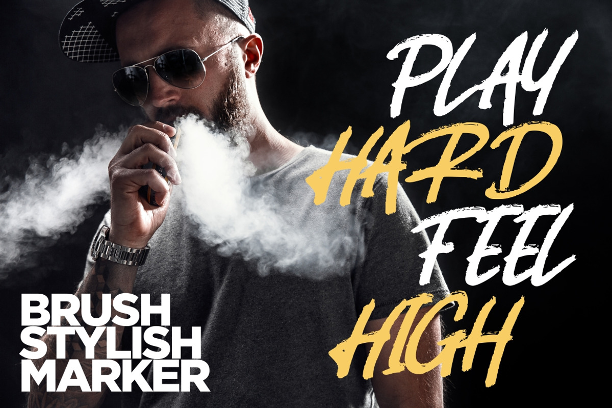Ethernal Brush Advertisement Font preview 6