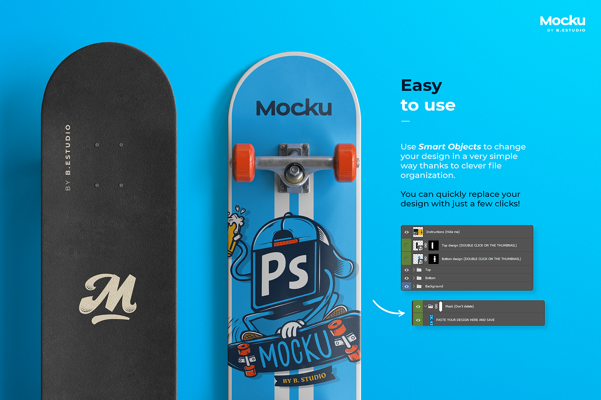 Skate mockup, a Product Mockup by Mocku (Photo 3 of 15)