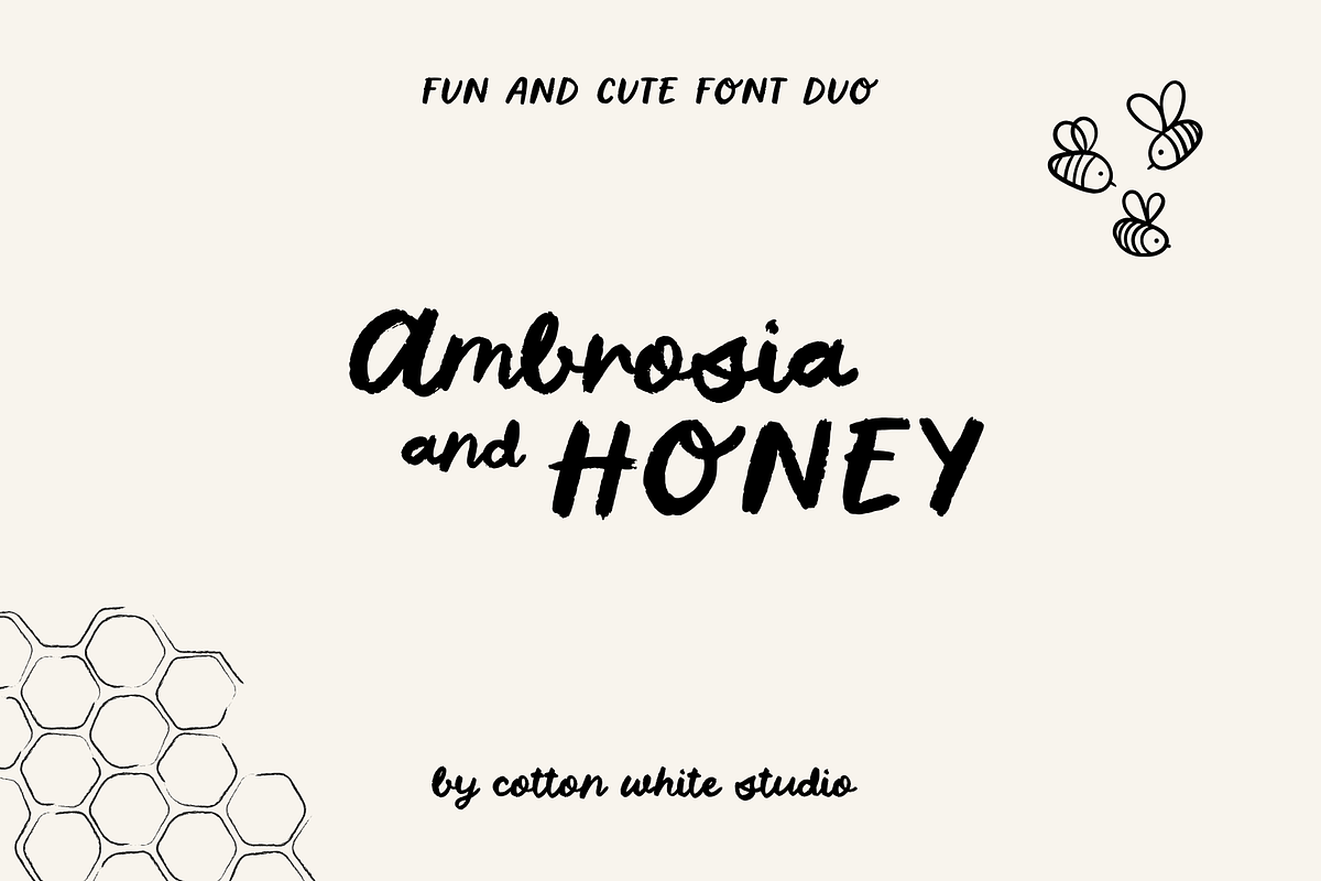 Ambrosia and Honey Font Duo, a Handwritten Font by Sofia Skoog (Photo 1 of 12)