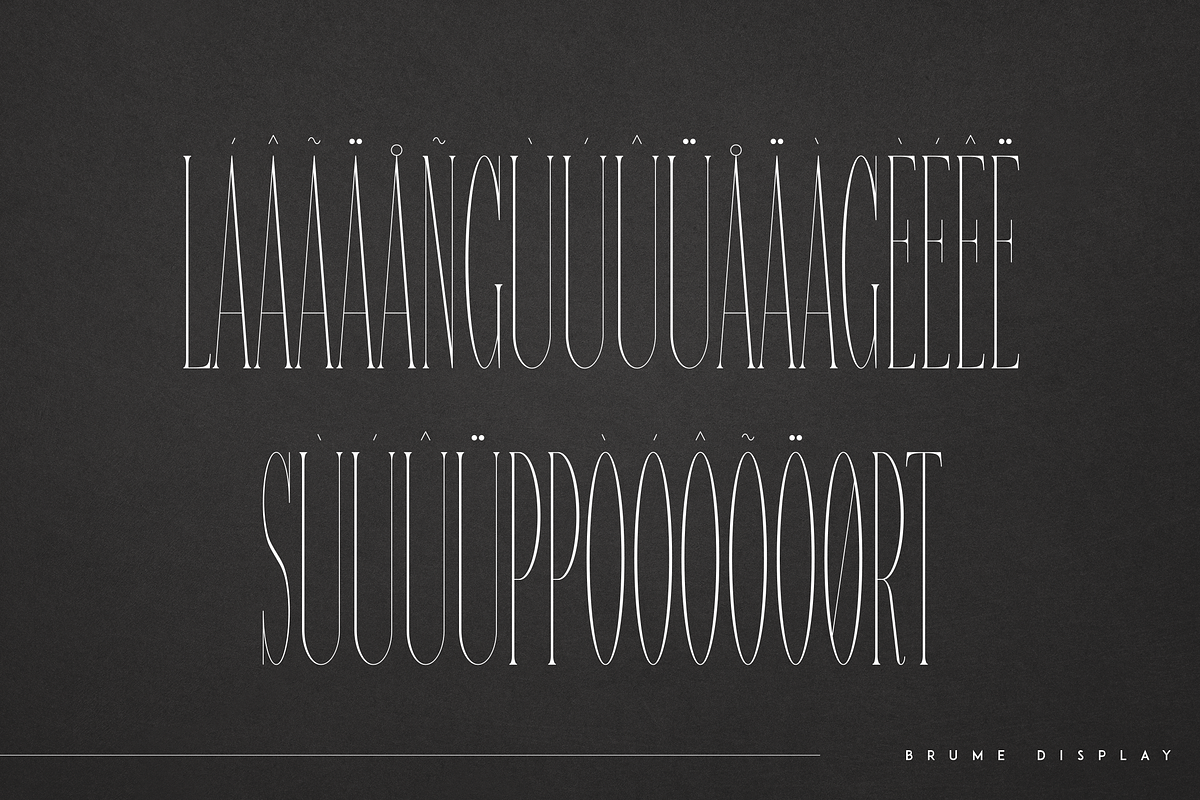 Brume - super long display font, a Serif Font by Only Fonts (Photo 8 of 9)