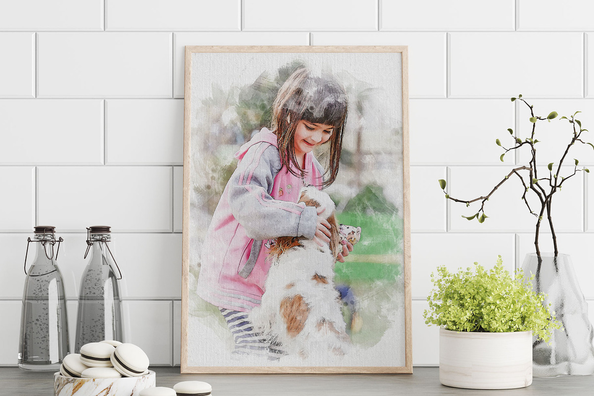 Dog Watercolor Photo Effect, an Action Add-On by Photoshop Action (Photo 7 of 19)