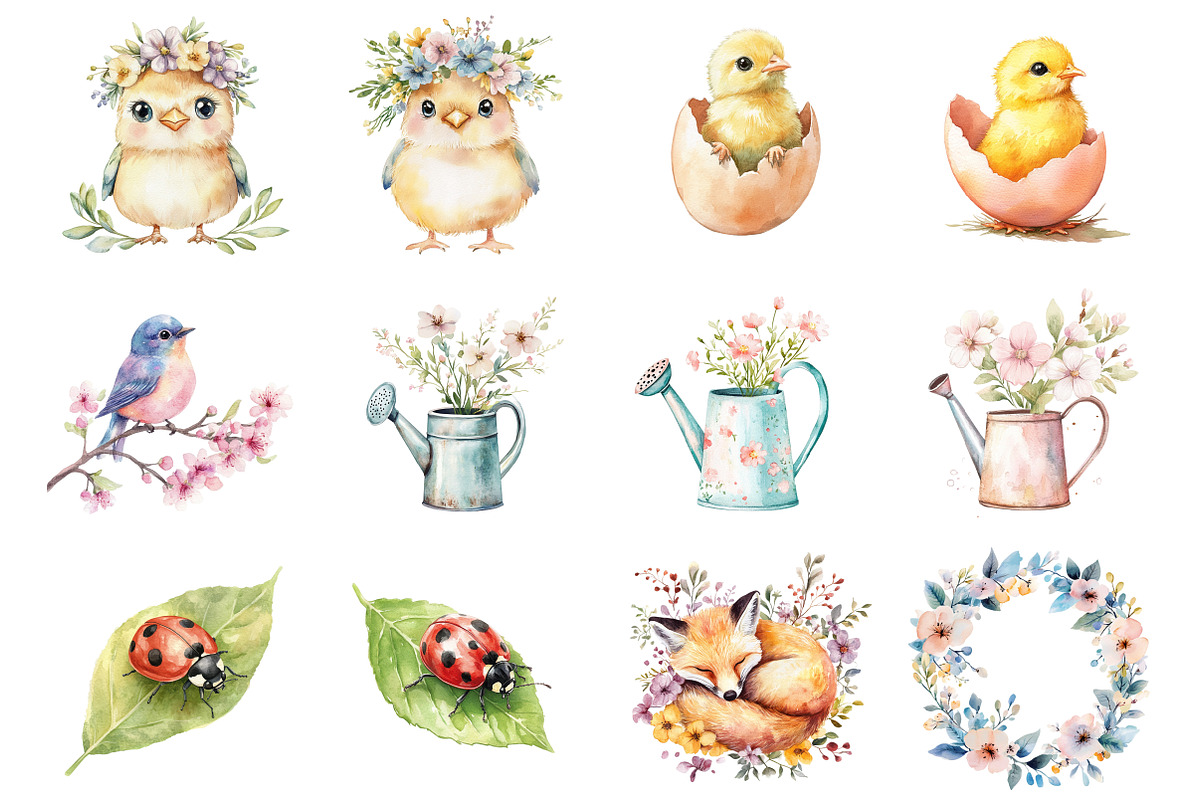 Pastel Spring Clipart, an Illustration by Design Market (Photo 2 of 5)