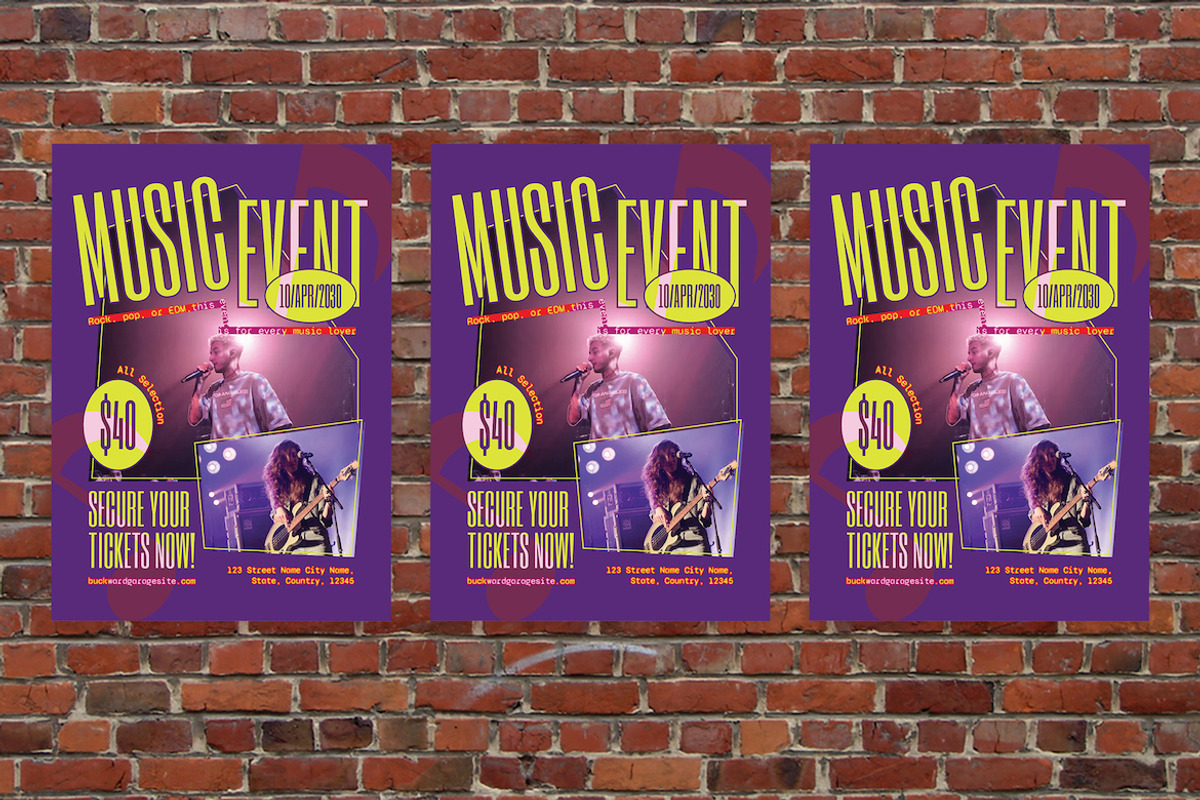 Modern Music Event Flyer Set, a Flyer Template by Aiyari Graphic (Photo 3 of 3)